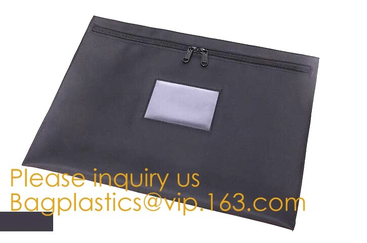 Zippered Money Pouch Bank Bag Security Deposit Bags Assorted Color Tool Bag Bank Bags Sealing Cargo Lock Mail Bag Securi