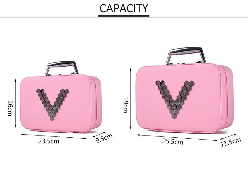 Korean Style Square PU H16Cm Cosmetics Storage Box