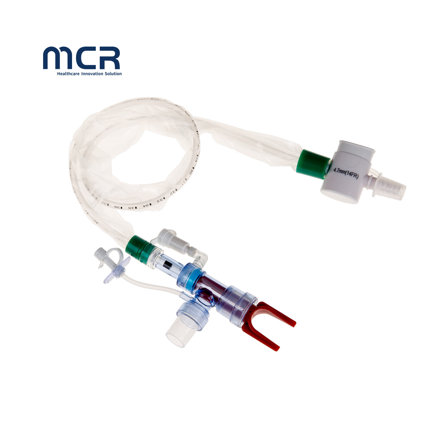 Medical Disposable Supplies Suction Catheter Closed With Control Latex