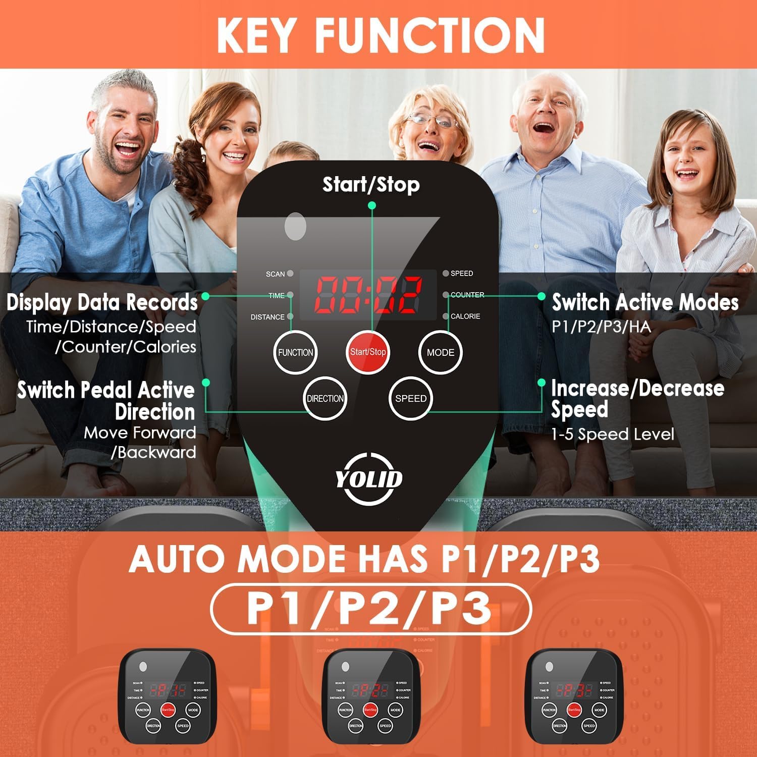 Under Desk Elliptical Machines for Home Use Seated Elliptical Leg Exerciser Portable Under Desk Bike Pedal Exerciser for Seniors