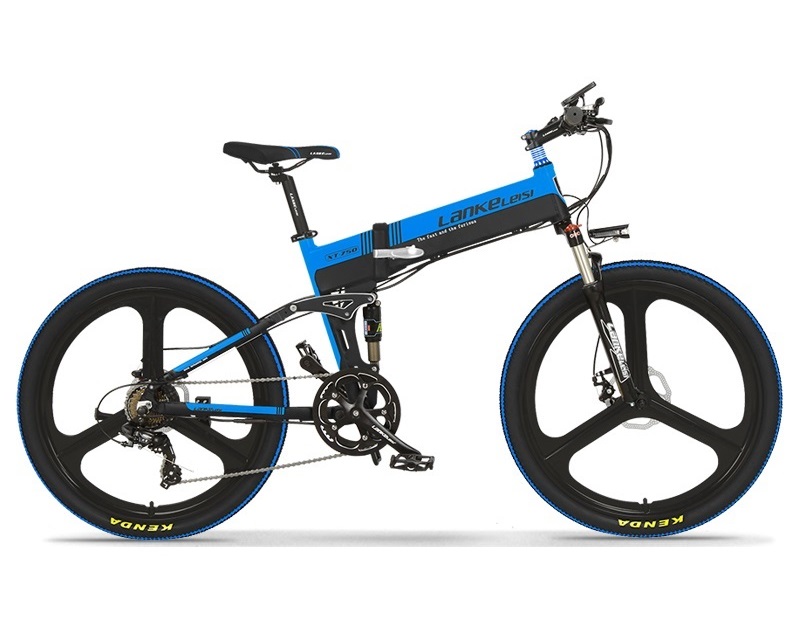 Lankeleisi Foldable Electric Bike , 26 Inch Electric Mountain Bike 400W Motor