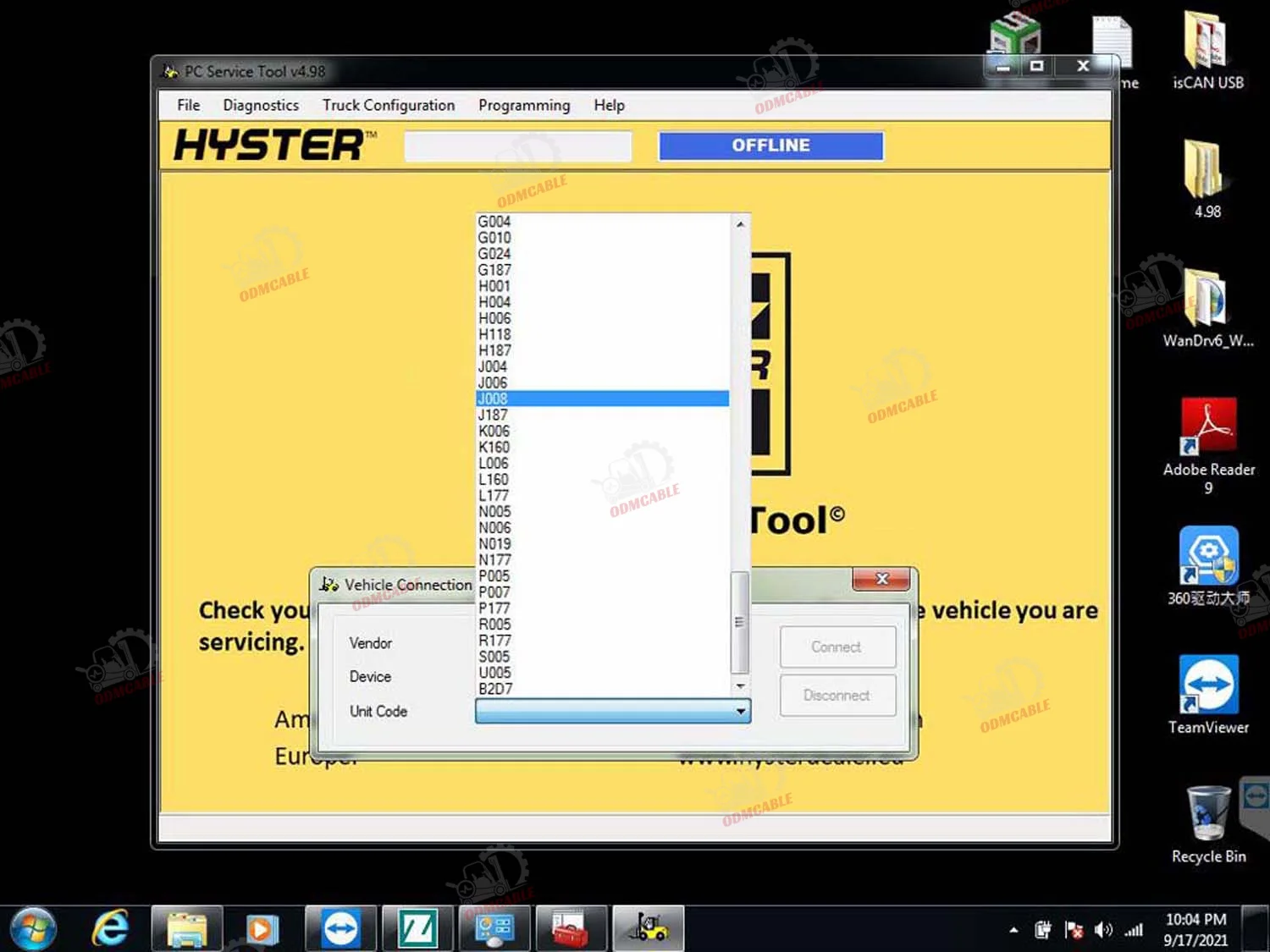 For Yale Hyster Pc Service Tool Ifak Can Usb Interface Diagnosis Tool For Hyster Yale Auto Forklift Truck Diagnosis+CF54