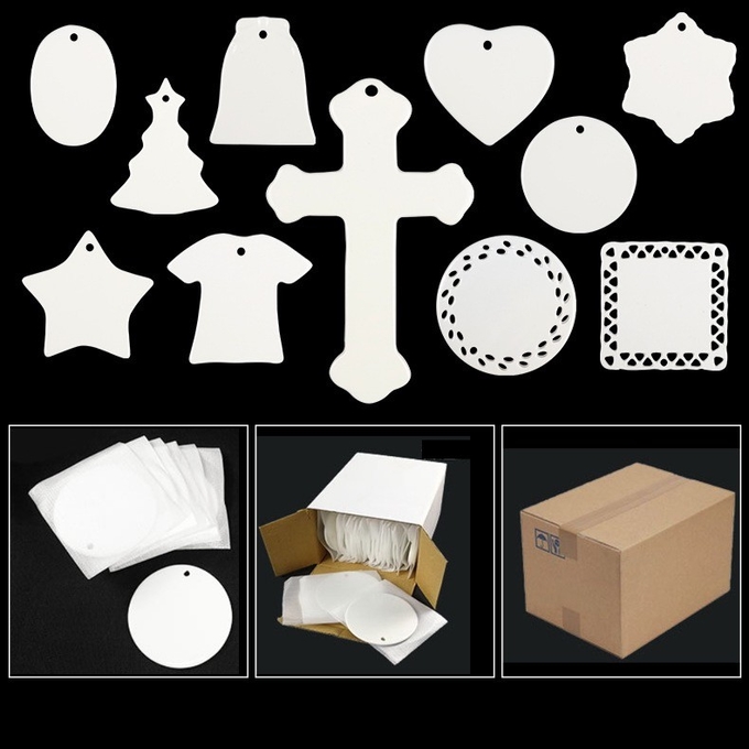 Oval Shape Sublimation Ceramic Tile Blanks DIY Projects Various Size
