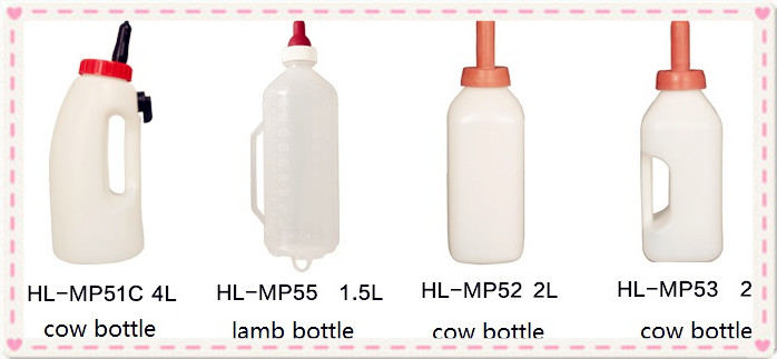 Milk Plastic Calf Feeding Bottle Cow use with Rubber Nipple