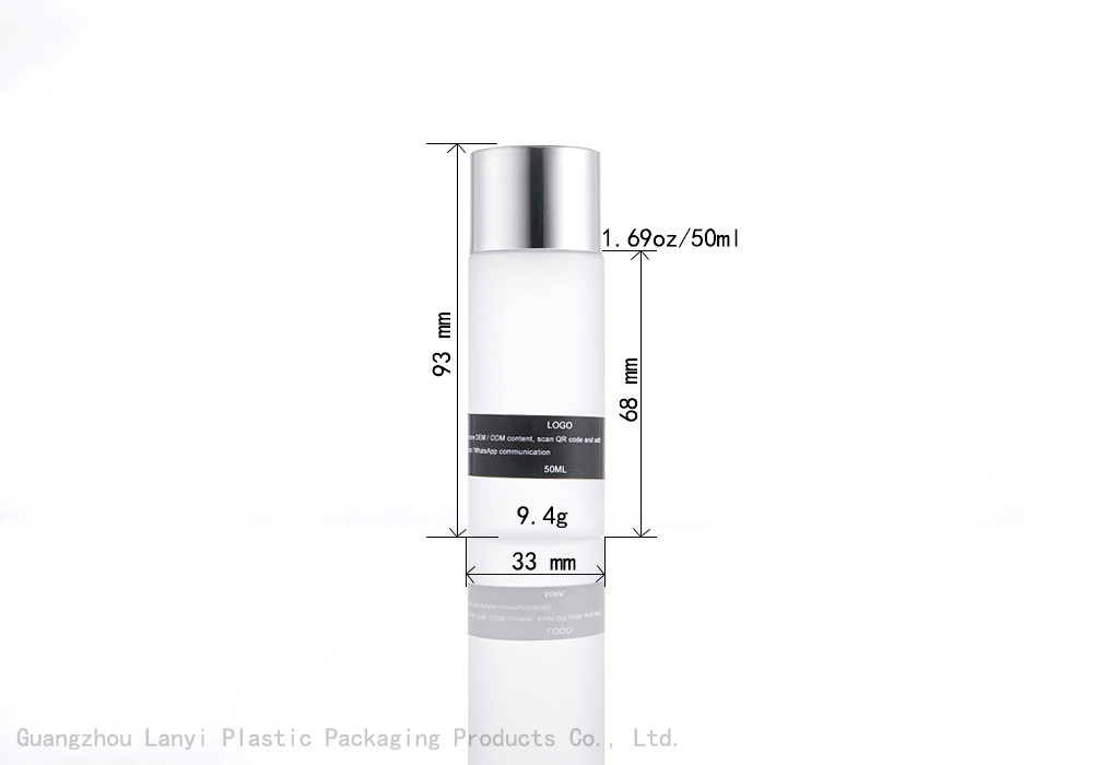 Translucent Cosmetic 50ml 1.69oz PET Plastic Bottle