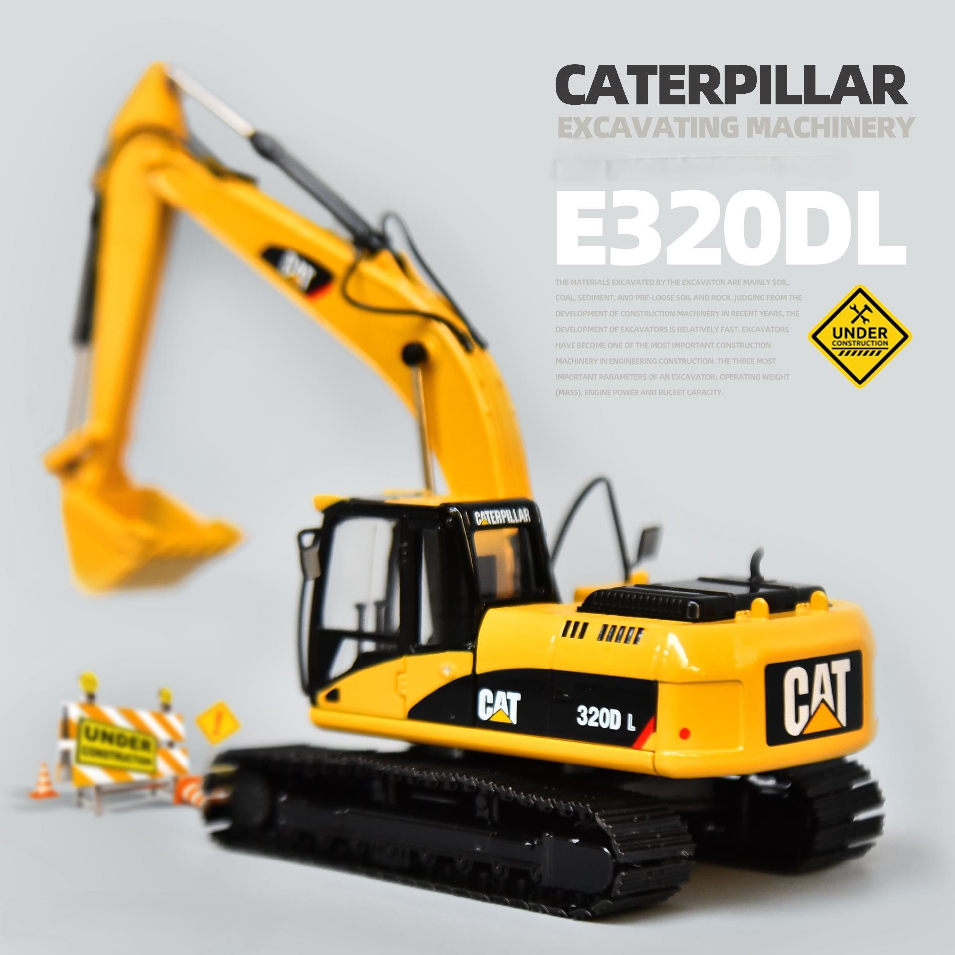 Carter CAT320DL Excavator Original Model Alloy Simulation Engineering Vehicle Decoration Handpiece Collection Ornaments