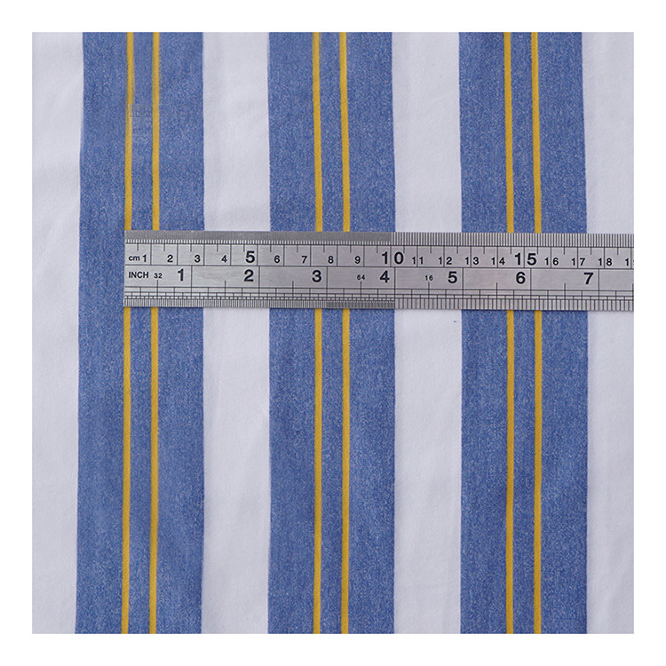 Elastic Striped Material Fabric Comfortable Combing Lycra Texture 170gsm