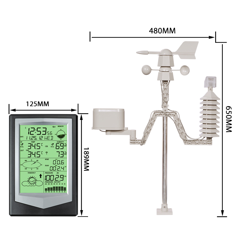Temperature Range -40 To 60 ° C Wireless 433mhz Weather Station With Outdoor Sensor
