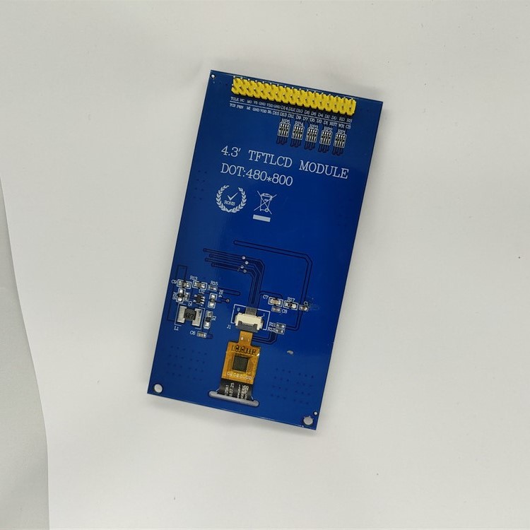 4.3 Inch 480x800 Touch TFT LCD Graphic Color Tft Screen Module 350nits NT35510 Driver IC