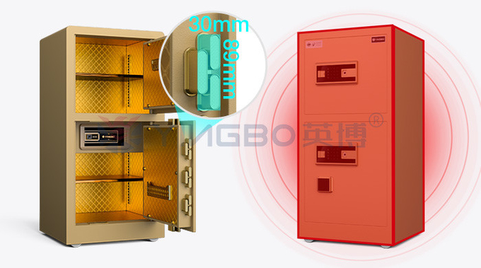 Fingerprint Digital Lock Home Safety Safe Box H1000mm Gold YB/RS-100D