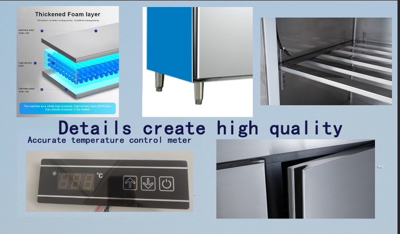 Safety Operation Commercial Undercounter Fridge Freezer Easy Maintenance