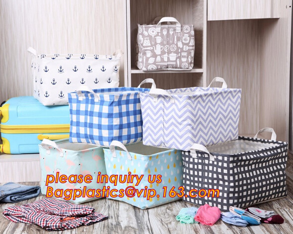 Storage Bins Organizer, Set of 3 Foldable Collapsible Large Cube Fabric Canvas Storage Baskets,Canvas Round Storage Bask