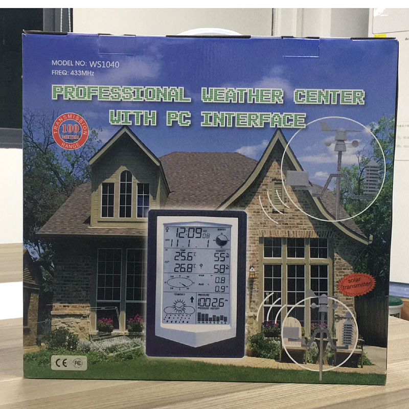 Wireless PC Terminal For Home Temperature Humidity Wind Speed Weather Station