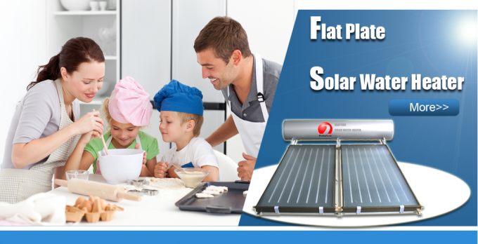 80L Small Solar Water Heater 304 Stainless Flat Panel Solar Collector 0