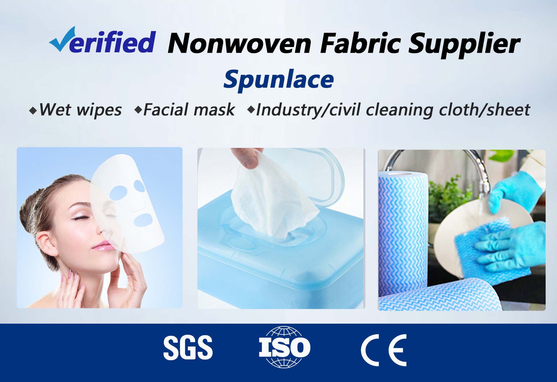 Viscose Bamboo Fiber Polyester Spunlace Nonwoven Fabric Anti Pull