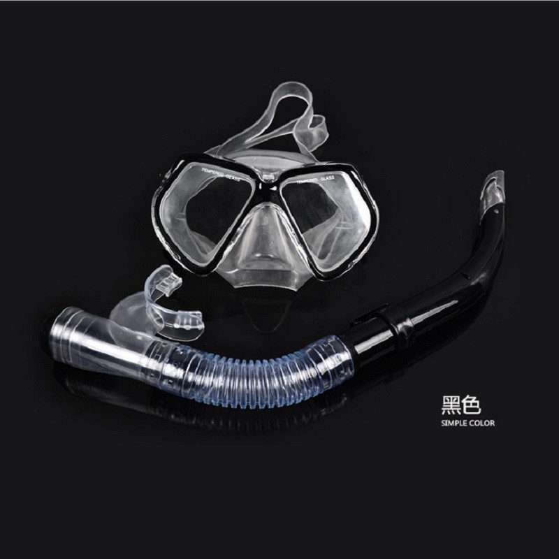 blue Super cheap Rubber mask diving mirror snorkeling equipment Diving mirror and snorkel