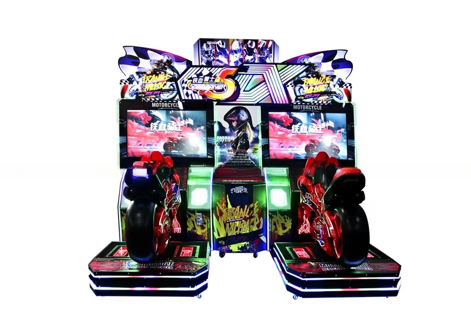 42LCD Double Players Speed Motorcycle Arcade Game Machine Original Design