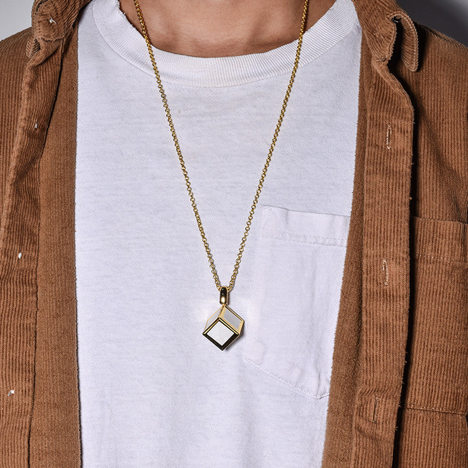 Square Shape Sublimation Dice Pendant Necklace Customized Sublimation Blanks