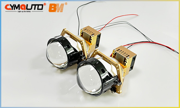 68W / 78W Original Base Car LED Headlight Kit Bi Led Projector Lens