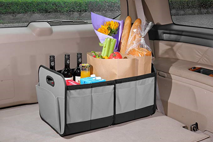Foldable Cargo Trunk Organizer Bags , Truck Organizer Bag With Reinforced Handles