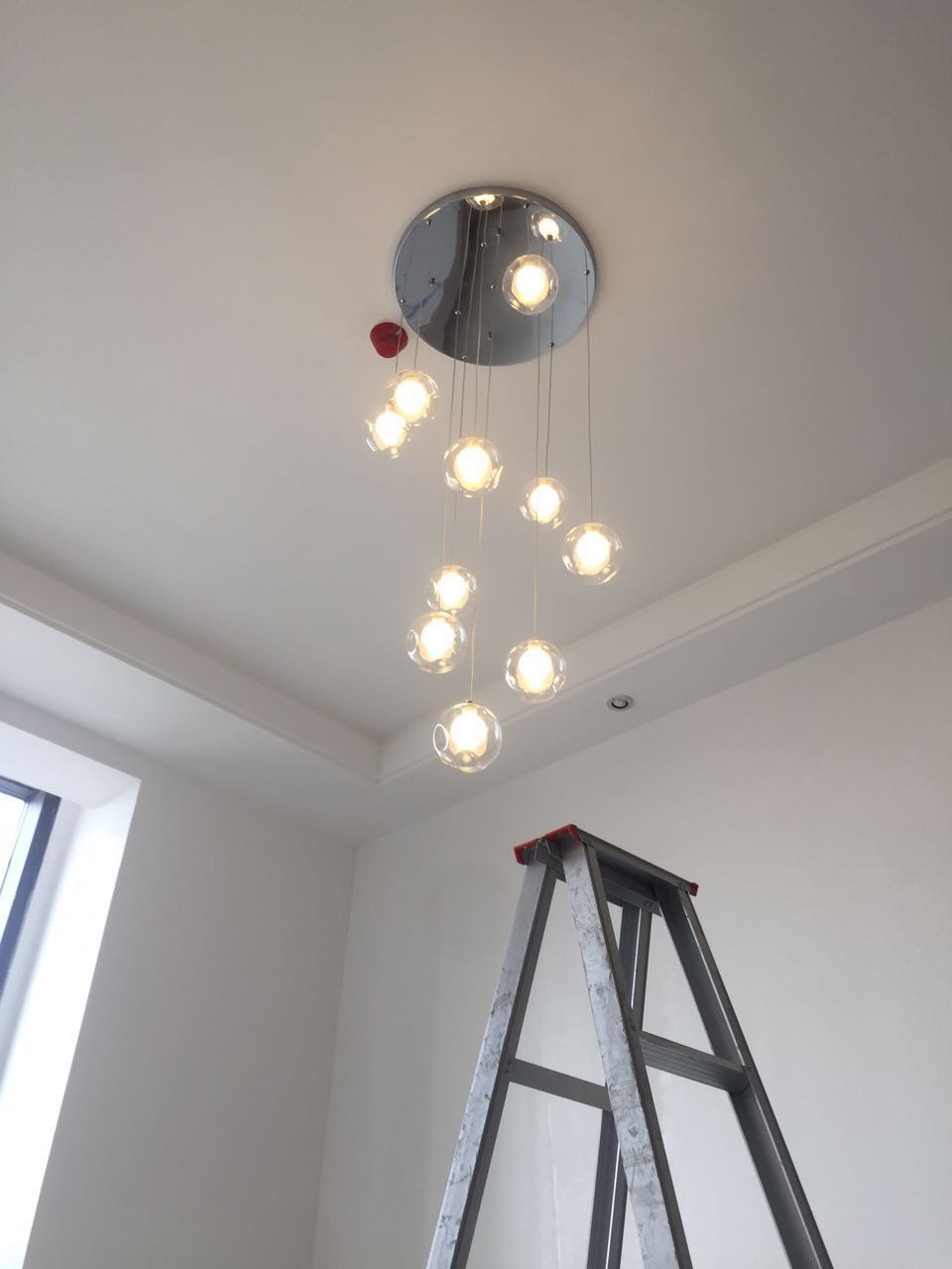 Stairs Floor House glass box pendant light fixtures for indoor decoration (WH-GP-11)