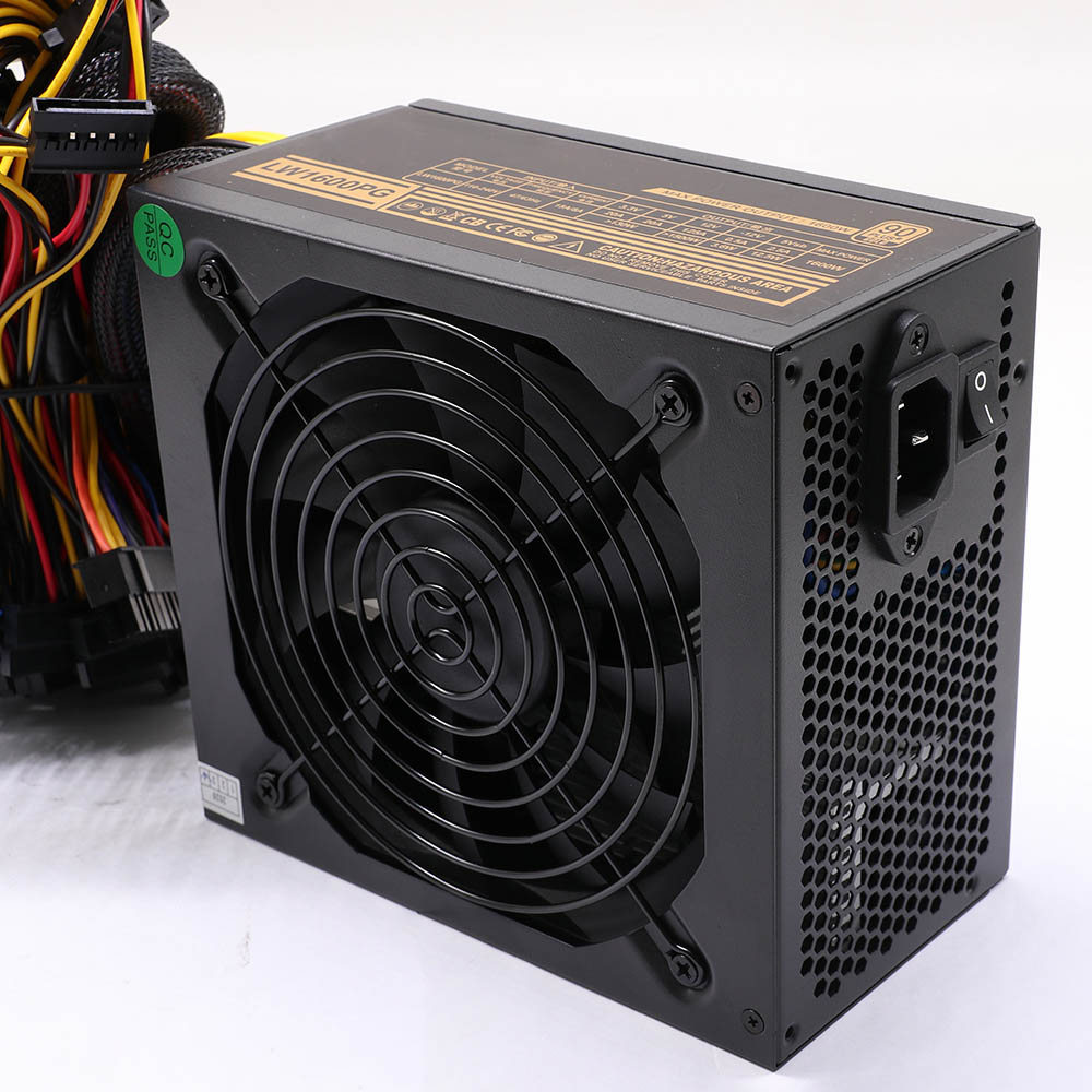 ATX 1600W 110V-240V 12V server psu Power Supply for 6 GPU Rig 90 Plus Gold 140mm Cooling Fan 1600w Multiple Output