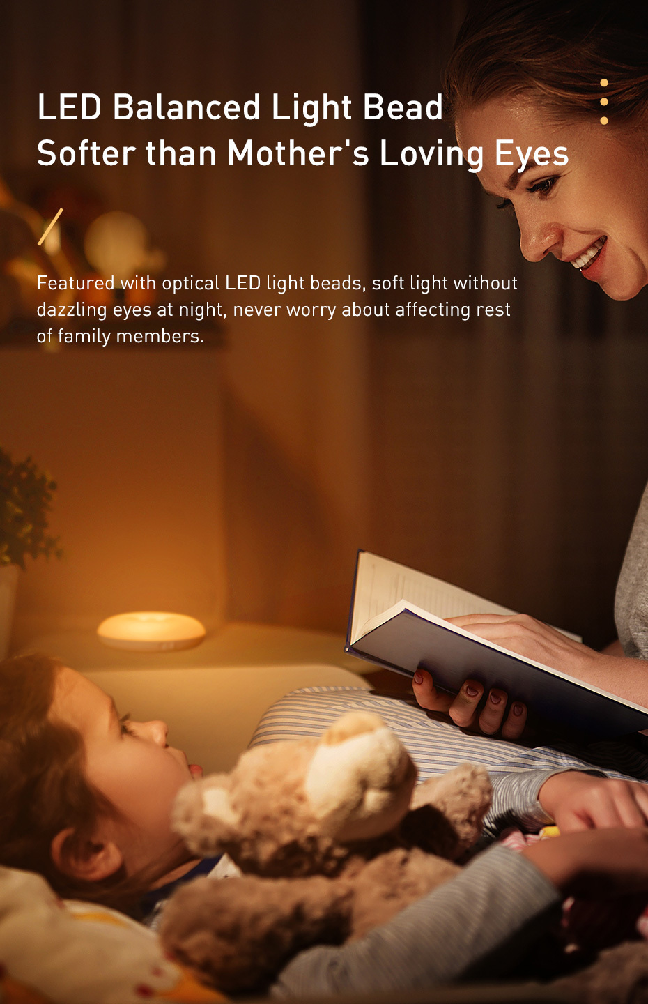 ABS Wireless 0.6W 3LEDs USB Rechargeable Motion Sensor Light