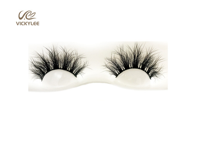 Curly Synthetic Fiber OEM Dramatic False Eyelashes