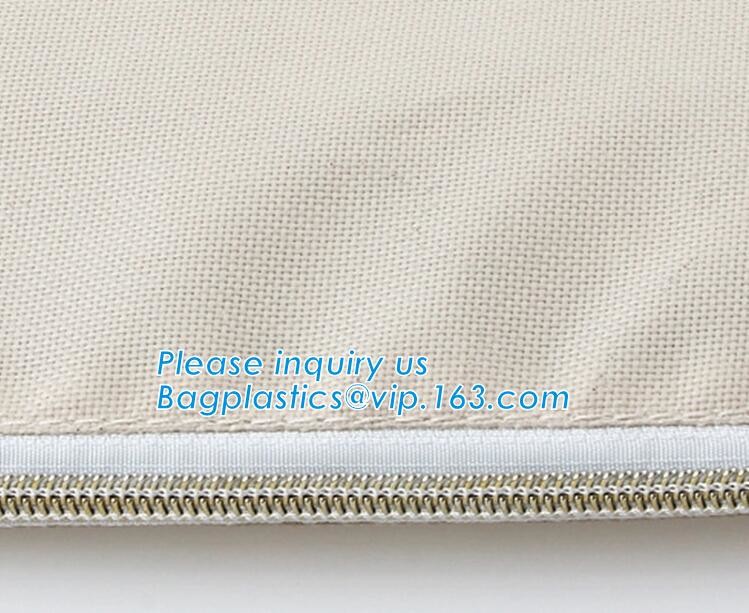 Professional Cosmetic Bag Canvas Zipper Pouch Wholesale, Private Label Makeup Bag, Canvas Bag with Zipper bagplastics