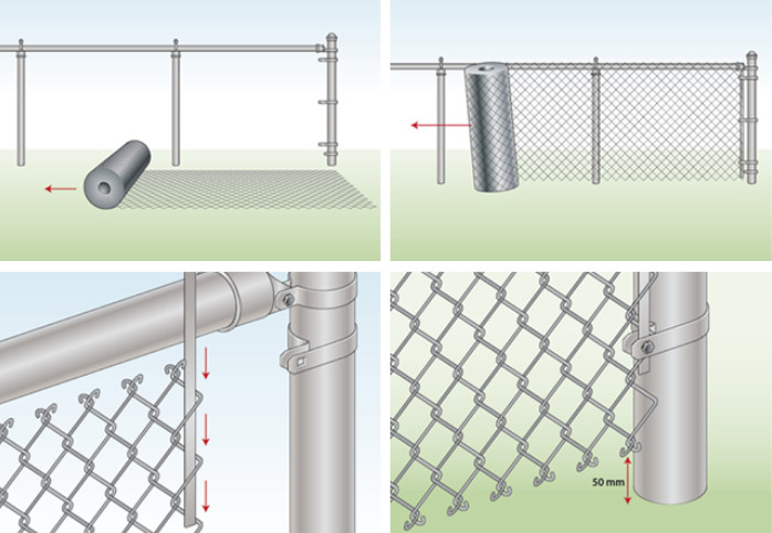 Cyclone 6Ft Metal Chain Link Fencing PVC Coated Green