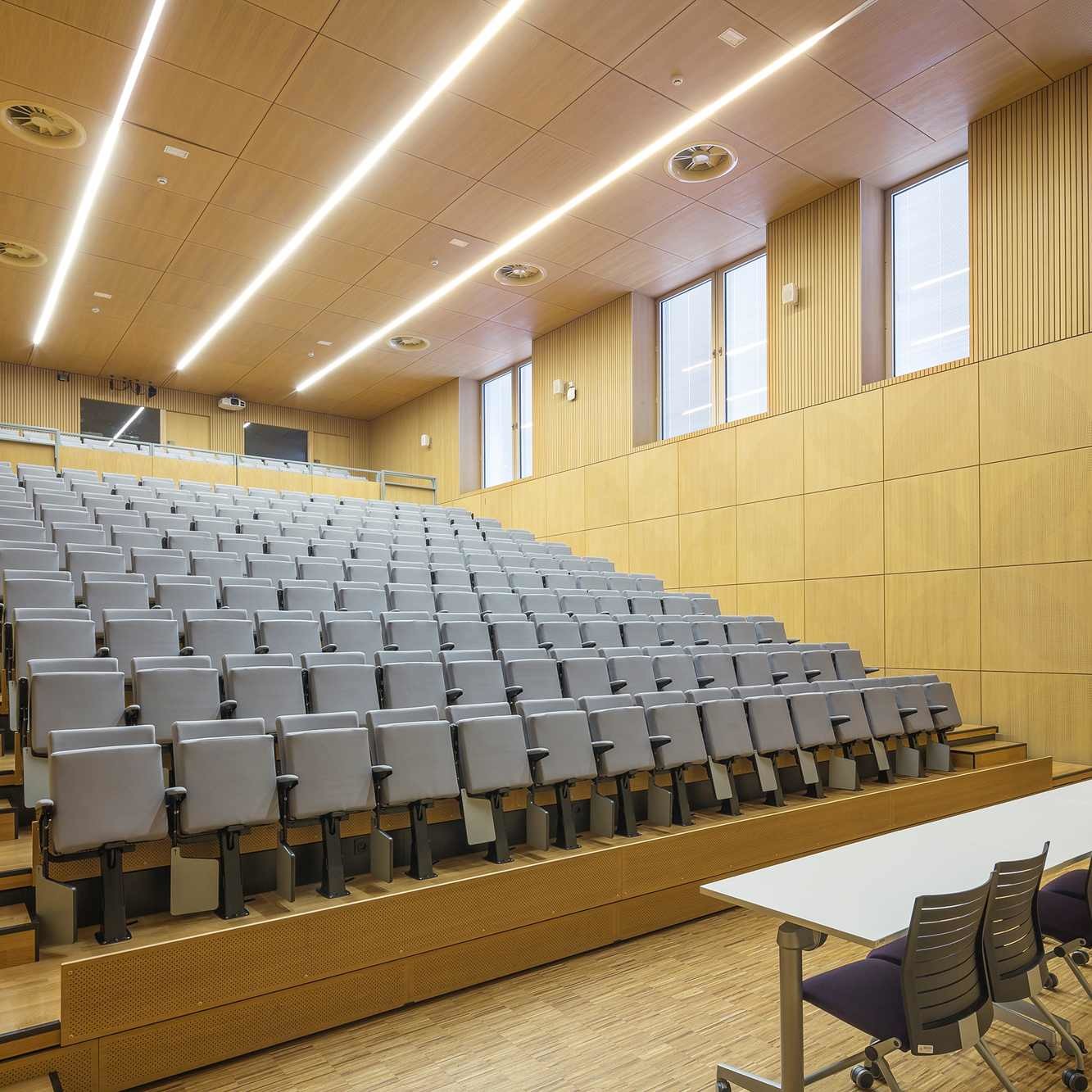 Perforated Wood Acoustic Wall Panels , Decorative Sound Proof Wood Panels CE FSC