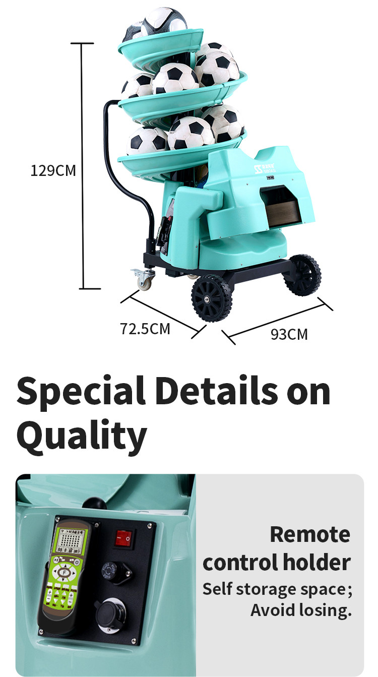 AC 100V Programmable Football Throwing Machine Football Training Equipment