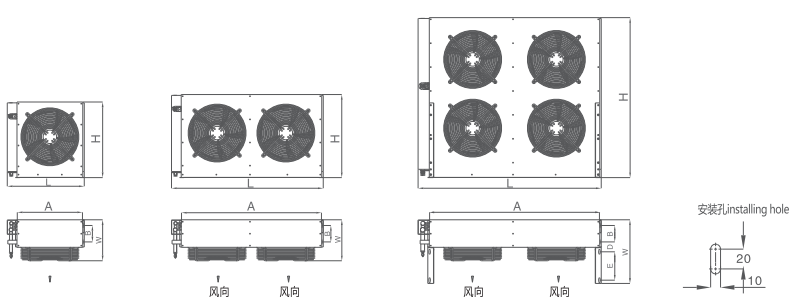Air Conditioning Cold Room Condenser Evaporator Unit 6kw-227kw