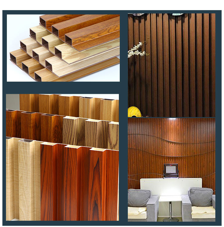 Customized Co Extruded WPC Wood Panel Wall Board Fire Resistant