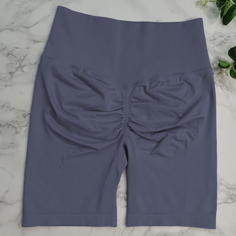 Seamless Yoga Gym Cycling Shorts Scrunch Butt Push Up Nylon High Waist