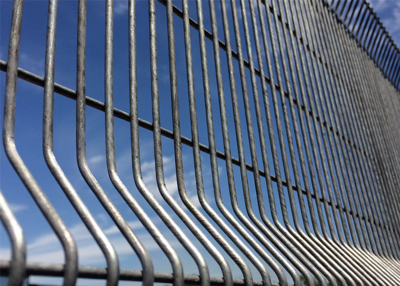 High Security Clearvu Wire Fence Mesh Panel Fence With Taper Post 85 * 45 * 85mm
