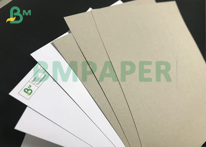 Jumbo Rolls 230gsm To 450gsm Recycled White Claycoat Duplex Board Grey Back 