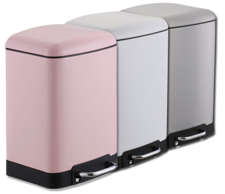 Small foot pedal Indoor Trash Can 5 Liter 1.3 Gallon Rectangular Step Garbage Can