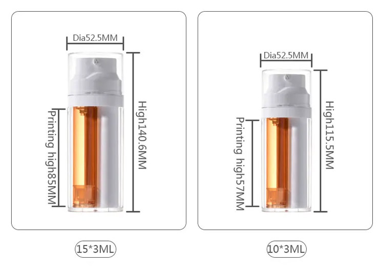 3in1 Airless Vacuum Bottle For Emulsion 45 Ml