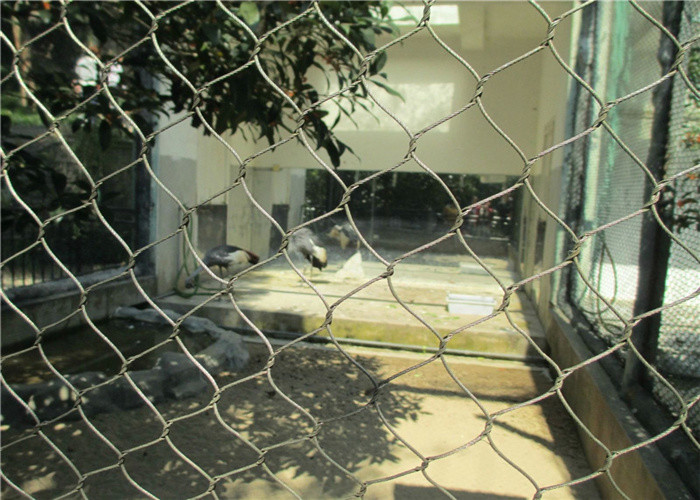 Expanded 304 316 Stainless Steel Wire Rope Fencing 4.0mm Hand Woven 200x200mm