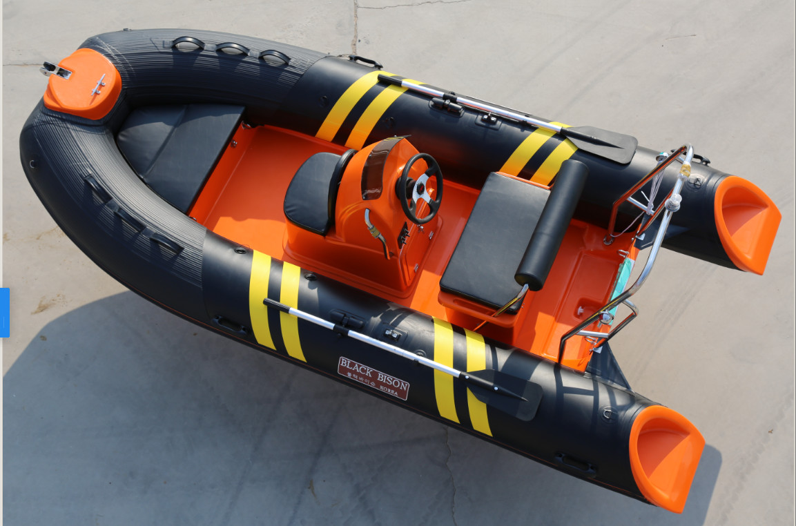 2023 new orange fiberglass hull 13ft with console and seat rib390