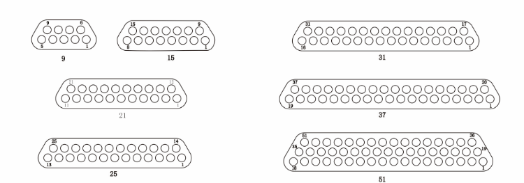 25 Pins J30J Series Connector Miniaturized Rectangular Micro Connector With 200mm Cable