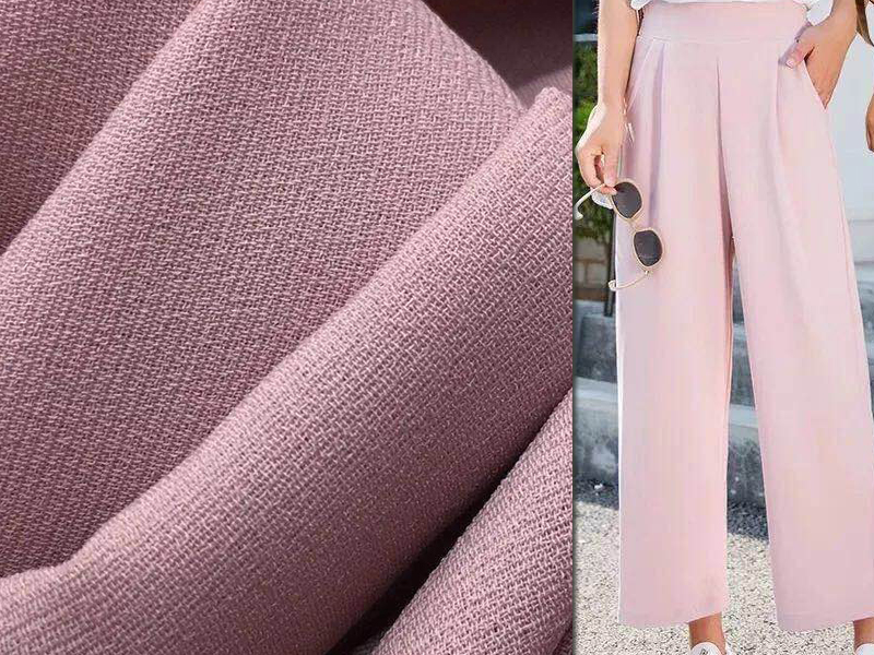 Stretch 60 inch Plain Crepe Fabric Polyester Textile Material 130gsm