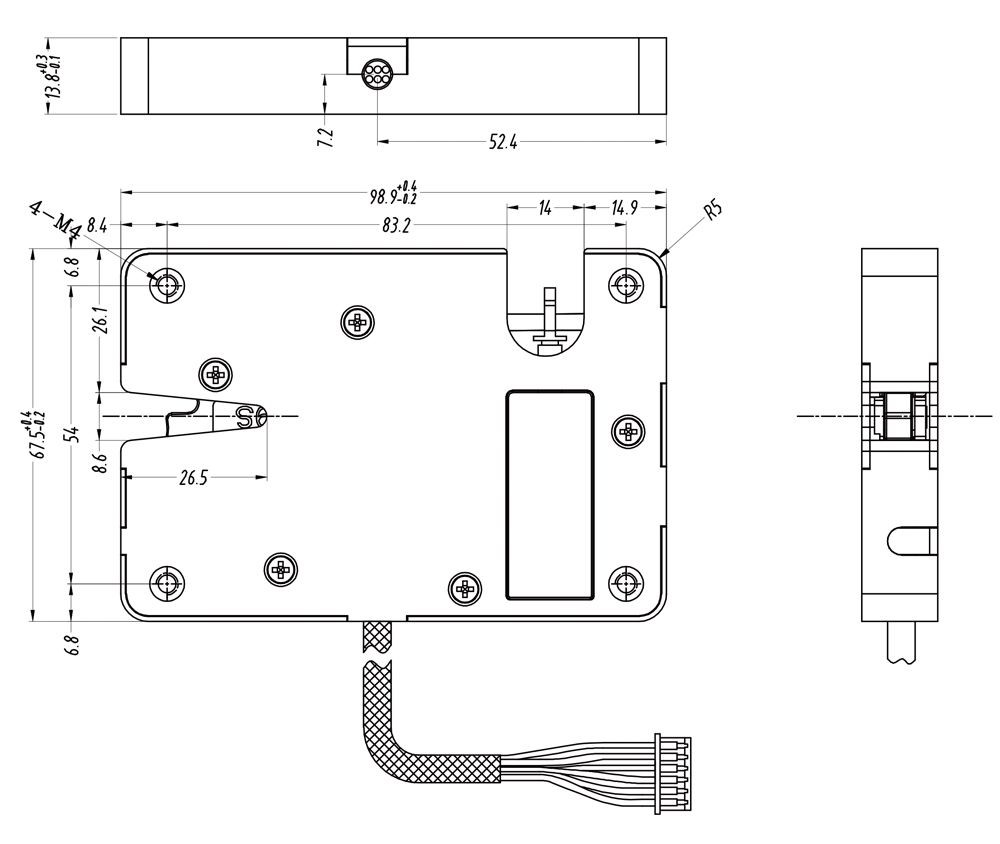 Omron Switch DC12V Solenoid Cabinet Lock for Wide Use