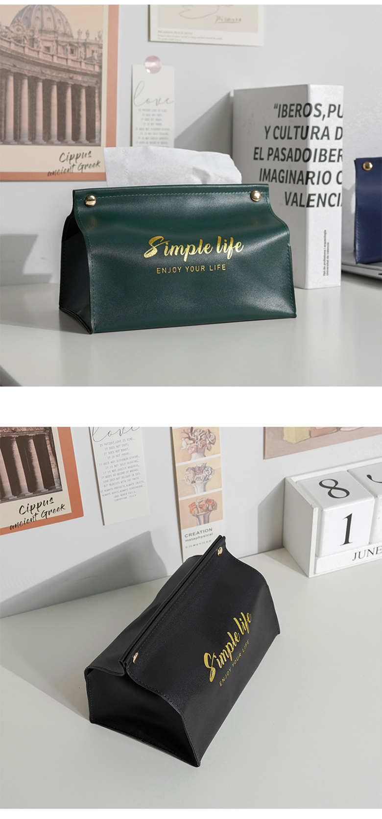 Custom Mini PU Leather Car Tissue Box Holder for Chic and Practical Storage