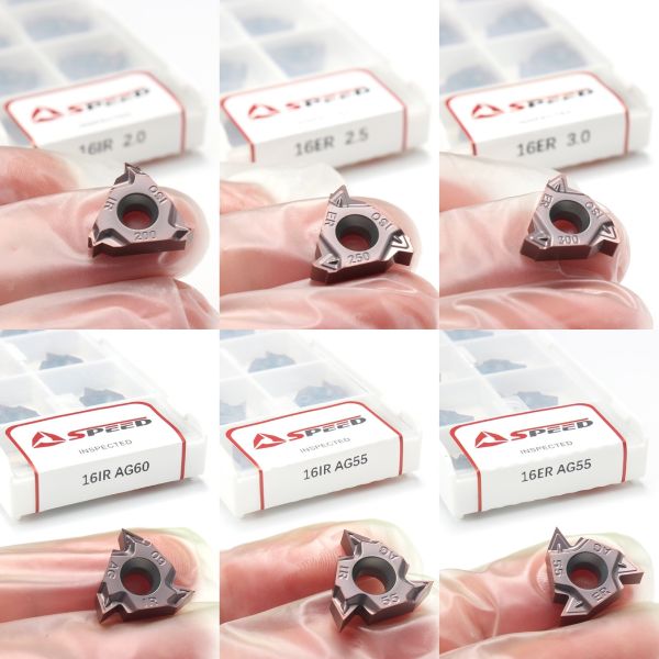 Carbide Threading Inserts 11IR 16IR 22IR Thread Cutter For Alu DLC Coating Nano Blue