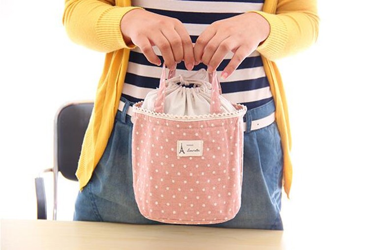 High quality lovely portable insulated lunch bag reusable school cooler pouch Picnic Insulated bag for food delivery