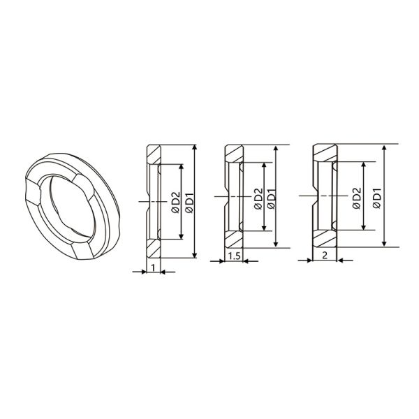 NBR/TPU Step-Free Buffer Gasket for Mini Cylinders | Wear-Resistant, Step-Free Cushioning for Mini/Dual-Axis Cylinders