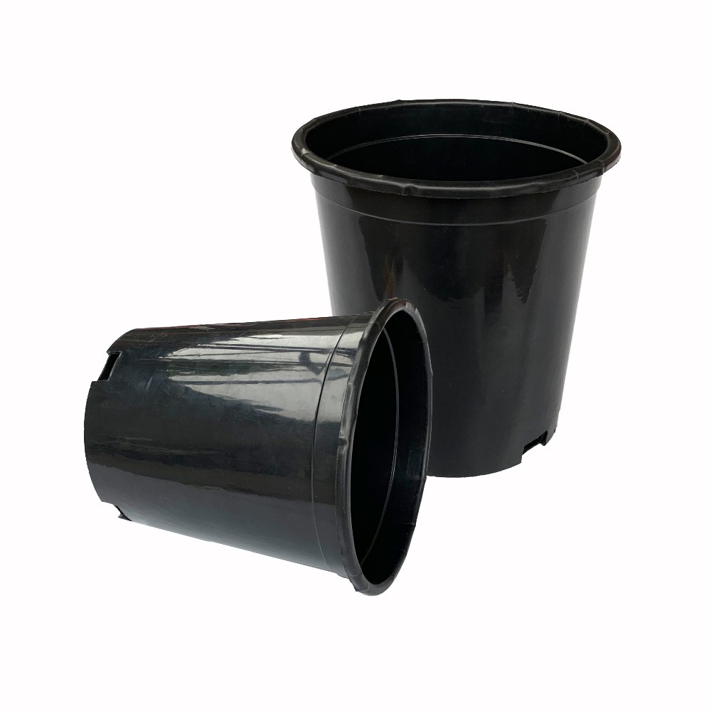 Durable Hard plastic 3 gallon pot black flower plant pots big nursery pots of PP/HDPE