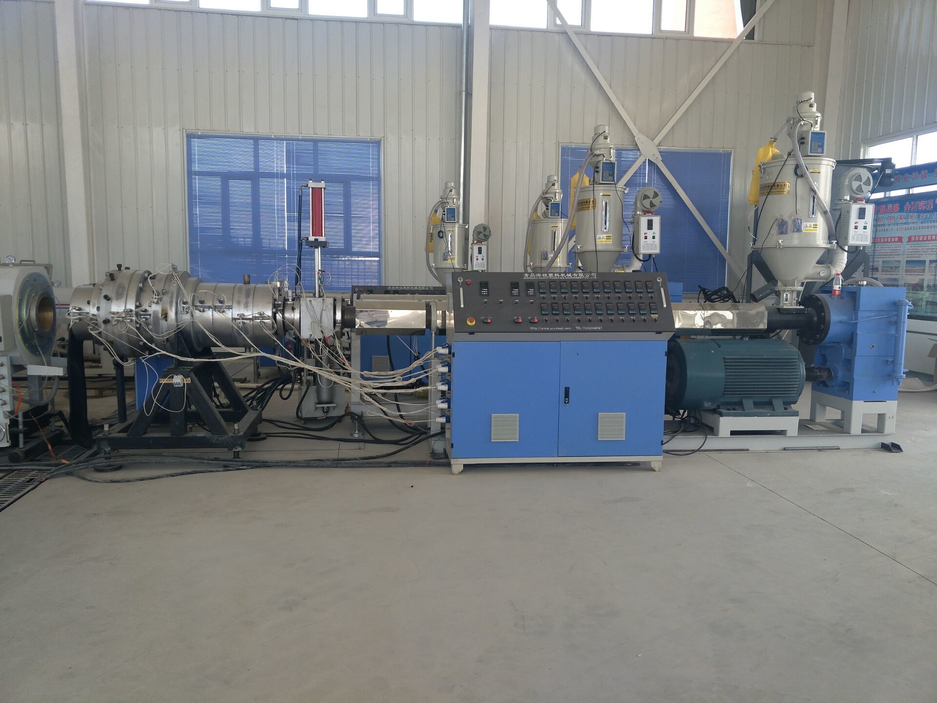 PP PE PPR Plastic Water Pipe Extrusion Process , Plastic Production Line